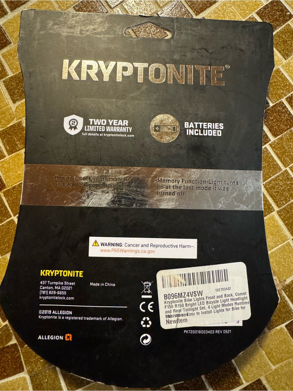 Kryptonite Comet F150 & R150 LED Bike Light Set Front & Rear Combo New In Pack - Picture 3 of 4